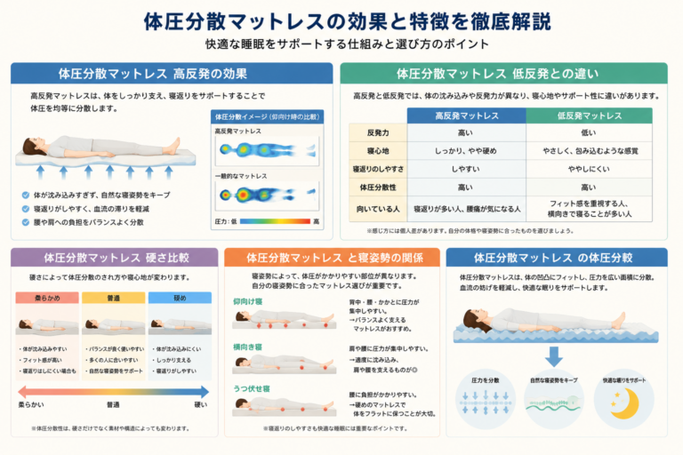 体圧分散マットレス の体圧分散