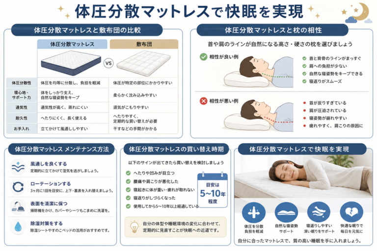 体圧分散マットレス で快眠を実現