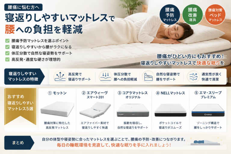 腰痛 寝返り しやすい マットレス