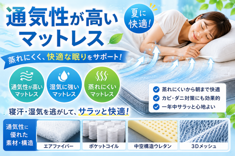 通気性が高いマットレス