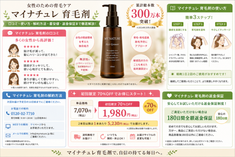 マイナチュレ 育毛剤 返金保証