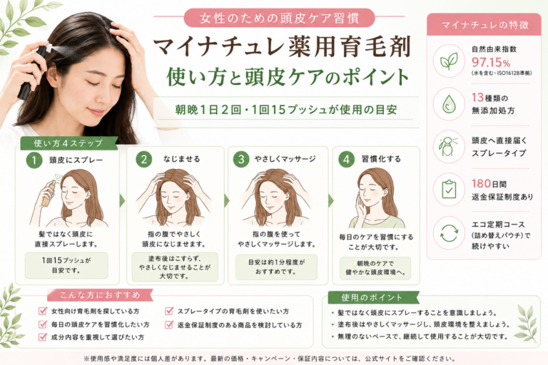 マイナチュレ 育毛剤 使い方