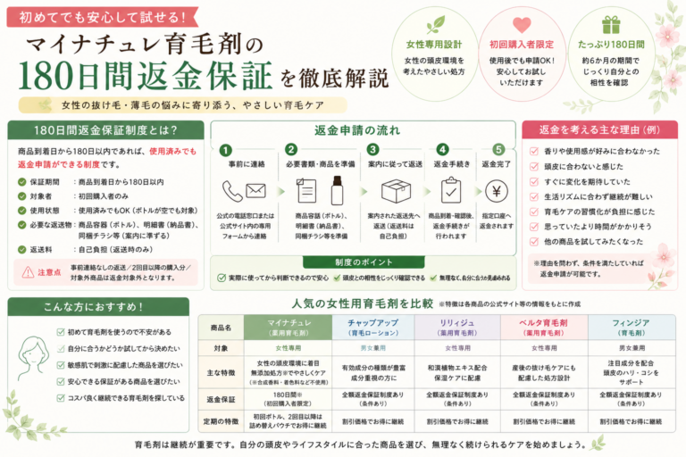 マイナチュレ 育毛剤 返金保証