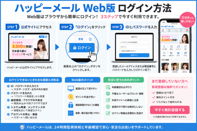 ハッピーメール ログイン