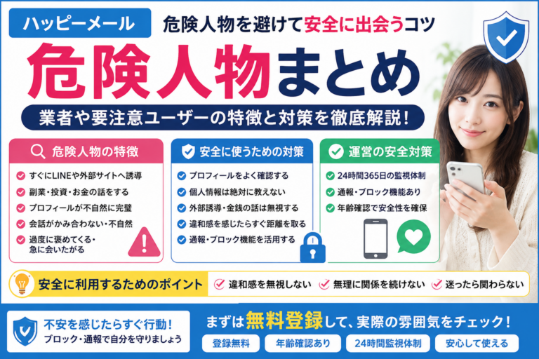 ハッピーメール 危険人物