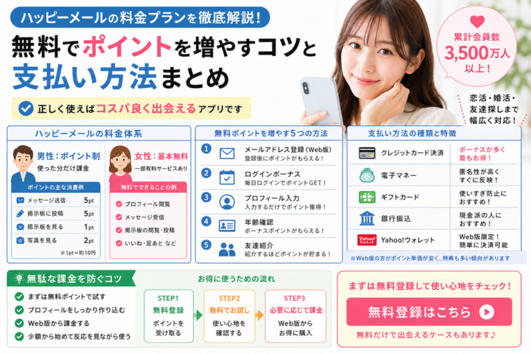 ハッピーメール 料金