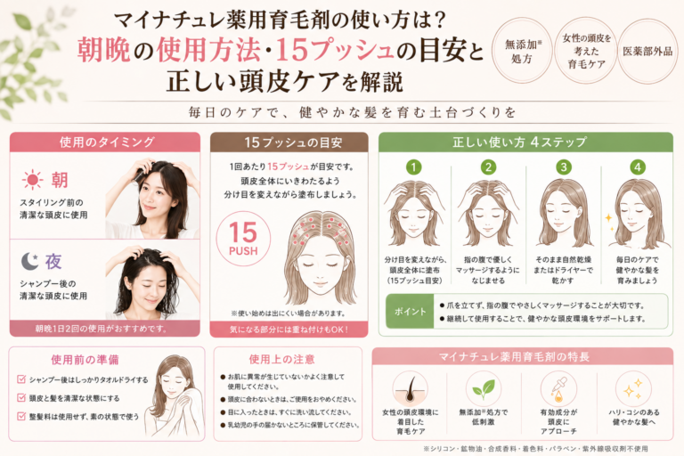 マイナチュレ 育毛剤 使い方