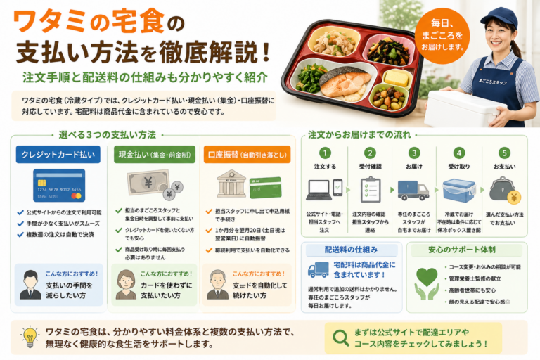 ワタミの宅食 料金支払い方法