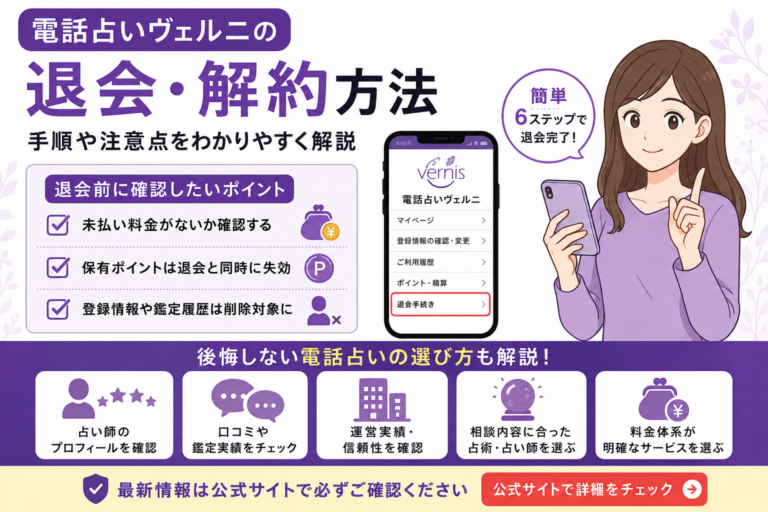 電話占いヴェルニ 退会
